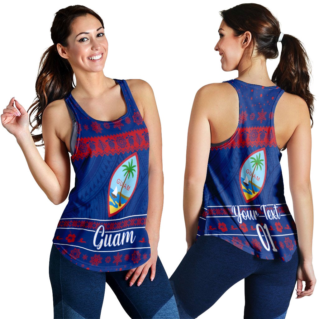 (Custom Personalised) Guam Christmas Women Racerback Tank Simple Style LT8 - Wonder Print Shop