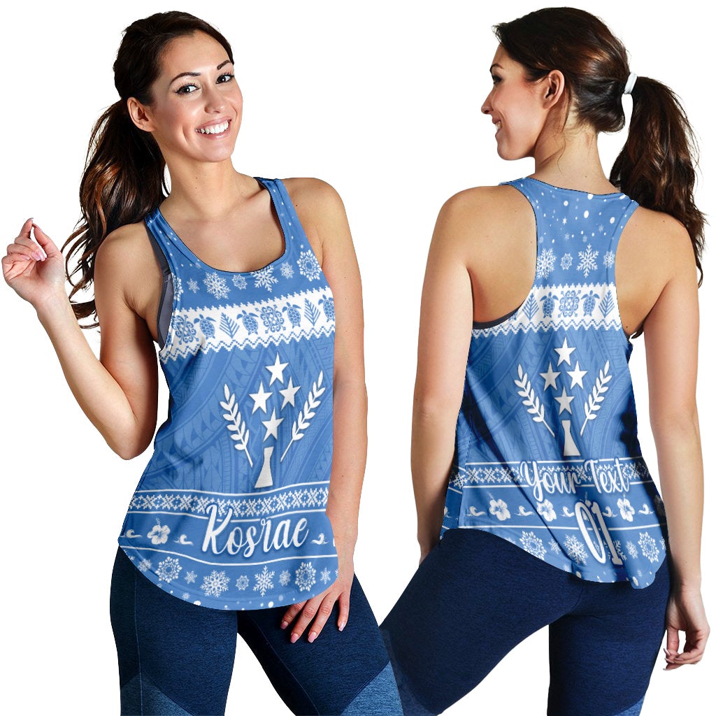 (Custom Personalised) FSM Kosrae Christmas Women Racerback Tank Simple Style LT8 - Wonder Print Shop