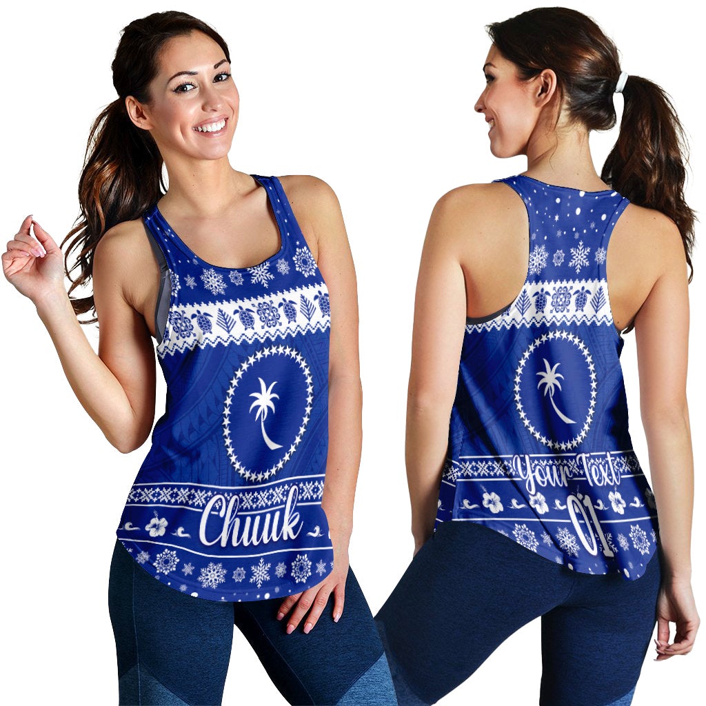 (Custom Personalised) FSM Chuuk Christmas Women Racerback Tank Simple Style LT8 - Wonder Print Shop