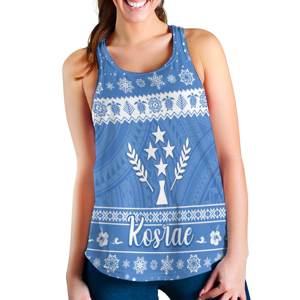 (Custom Personalised) FSM Kosrae Christmas Women Racerback Tank Simple Style LT8 - Wonder Print Shop
