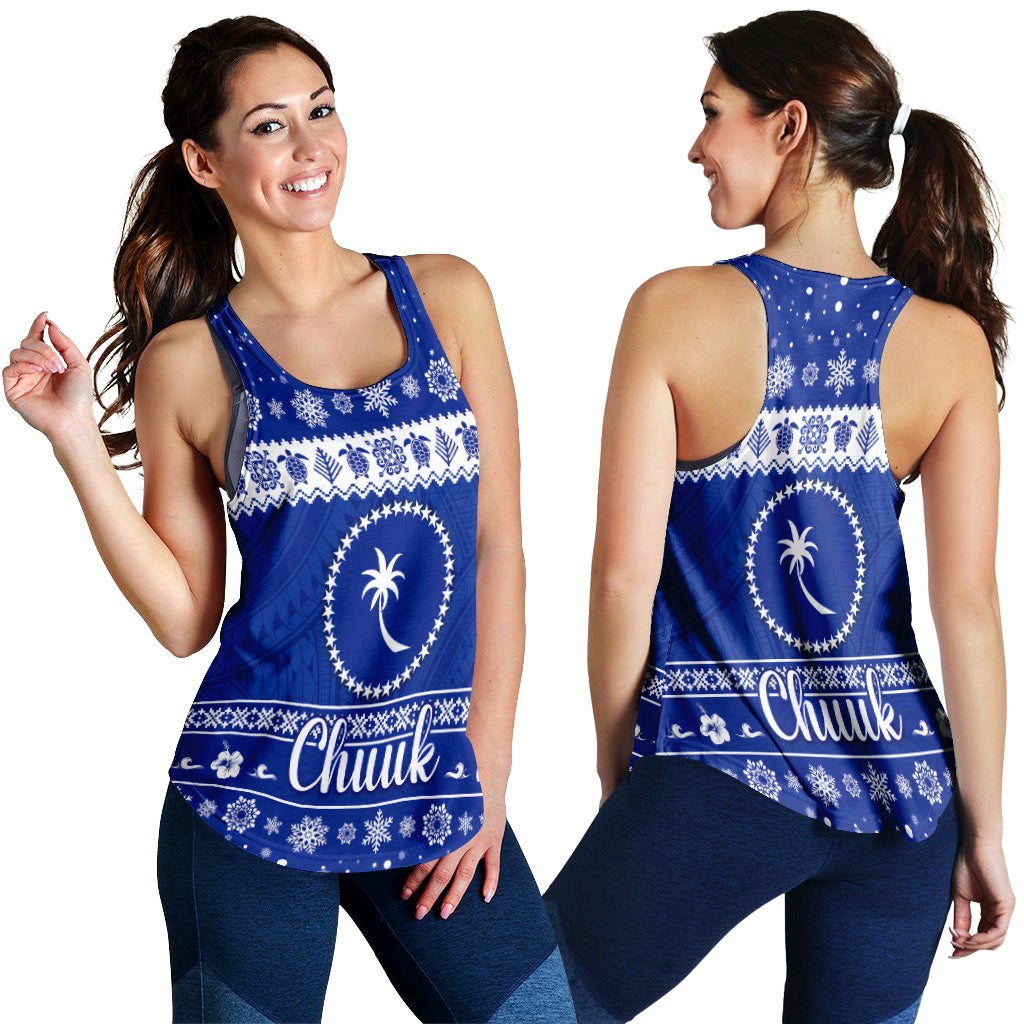 FSM Chuuk Christmas Women Racerback Tank Simple Style LT8 - Wonder Print Shop