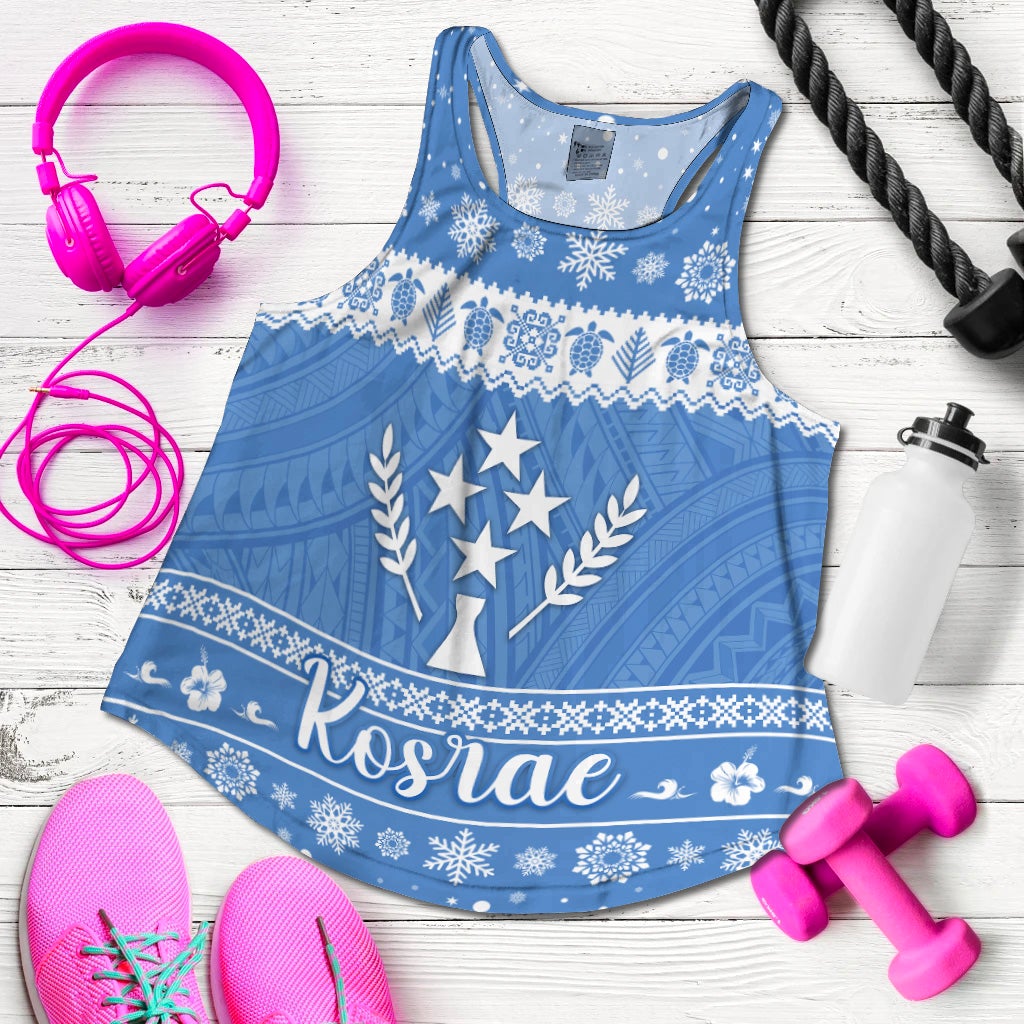 FSM Kosrae Christmas Women Racerback Tank Simple Style LT8 - Wonder Print Shop