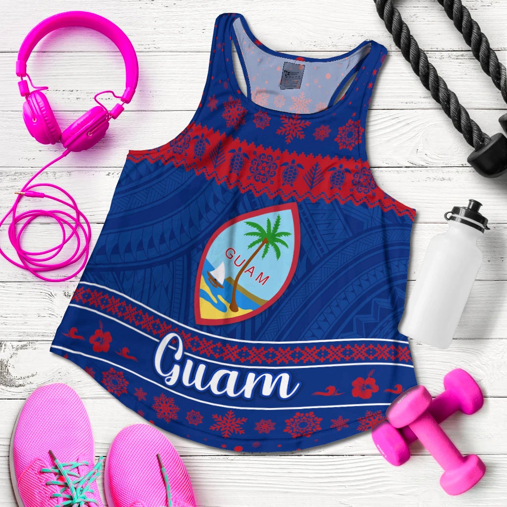 (Custom Personalised) Guam Christmas Women Racerback Tank Simple Style LT8 - Wonder Print Shop