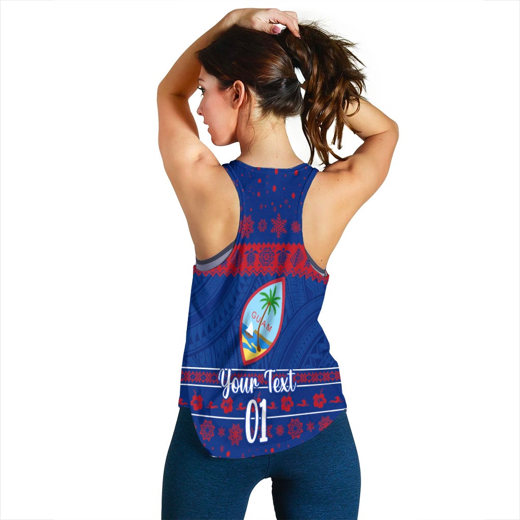 (Custom Personalised) Guam Christmas Women Racerback Tank Simple Style LT8 - Wonder Print Shop