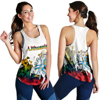 (Custom Personalised) Lithuania Women Tank Top Polygonal Template Style LT6 - Wonder Print Shop