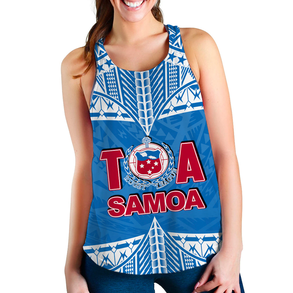 Toa Samoa Rugby Women Tank Top Blue Sky LT6 - Wonder Print Shop