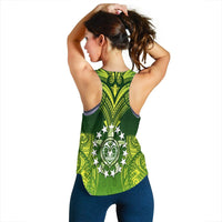 Cook Islands Women Racerback Tank Happy Independence Anniversary LT8 - Wonder Print Shop