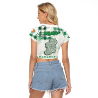 Ireland Cross Cricket Team Cropped T Shirt Celtic Irish Green Pattern Unique - Wonder Print Shop