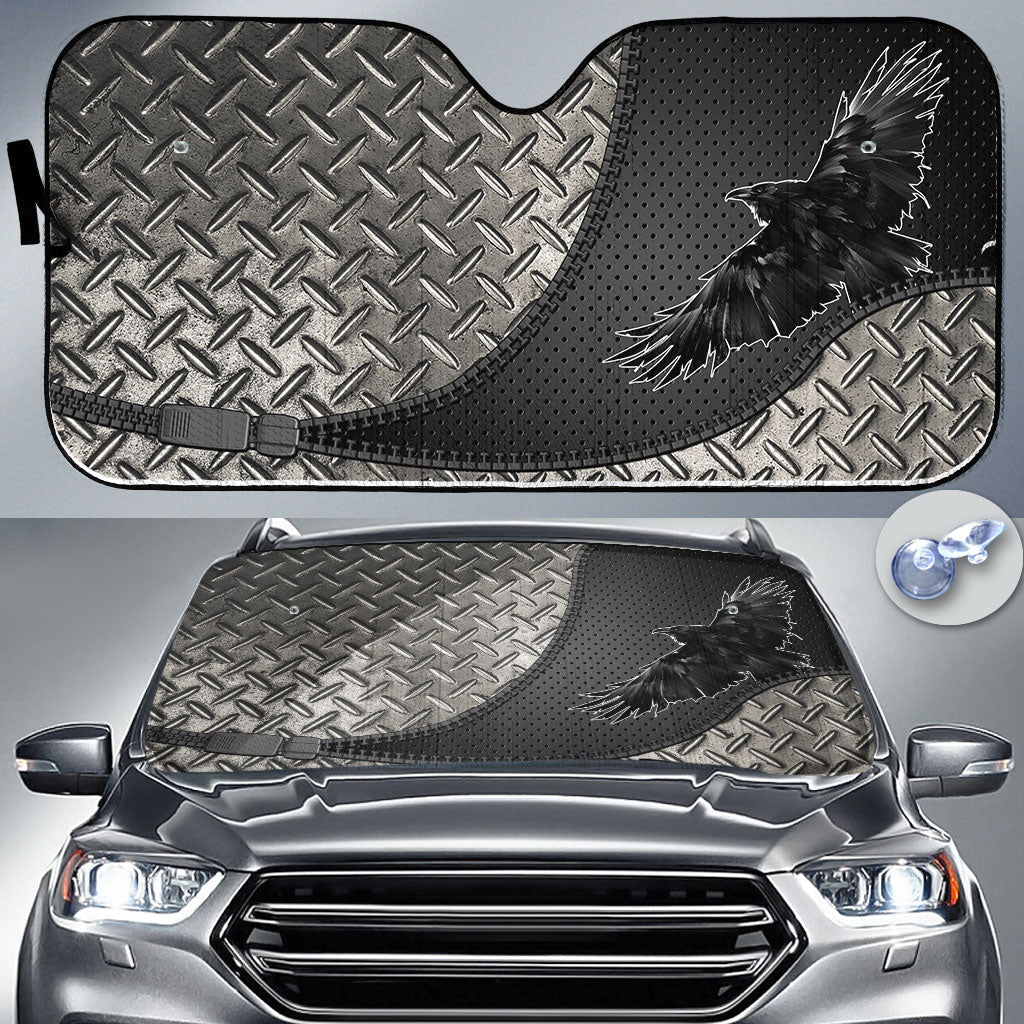 viking-auto-sun-shades-raven-bird-in-flight-auto-sun-shades