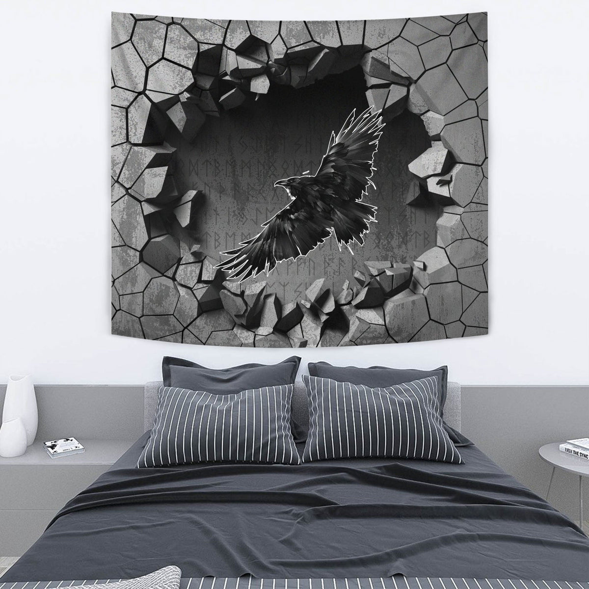 Viking Tapestry - Raven and Runes Tapestry RLT12 - Wonder Print Shop
