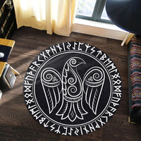 viking-carpet-raven-in-celtic-scandinavian-style-and-norse-runes-round-carpet
