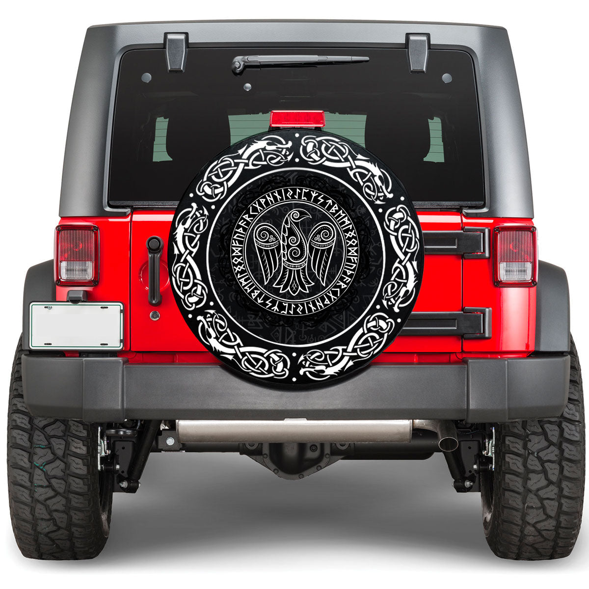 Viking Raven and Runes 2 Viking Spare Tire Cover RLT12 - Wonder Print Shop