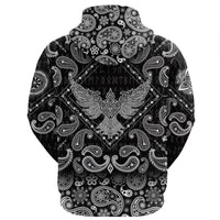 Viking Hoodie Raven of Midgard with Bandana Paisley Style RLT12 - Wonder Print Shop