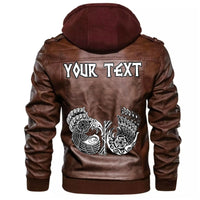 (Custom) Wonder Print Shop - Raven Symbol Leather Jacket RLT12 - Wonder Print Shop