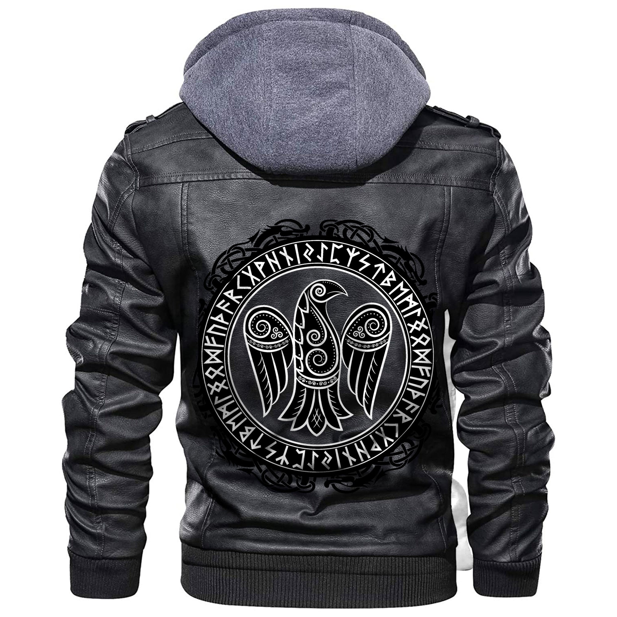 Viking Raven and Runes 2 Leather Jacket RLT12 - Wonder Print Shop