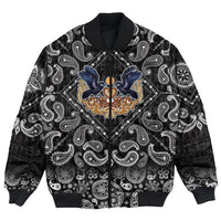 Viking Bomber Jacket Ravens In Love Celtic Ornament Colorful with Bandana Paisley Style RLT12 - Wonder Print Shop