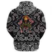 Viking Hoodie Ravens Valknut with Bandana Paisley Style RLT12 - Wonder Print Shop