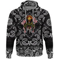 Viking Hoodie Ravens Valknut with Bandana Paisley Style RLT12 - Wonder Print Shop