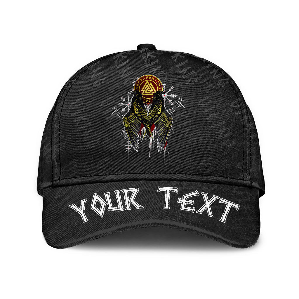 viking-classic-cap-custom-raven-with-the-opened-wings-classic-cap