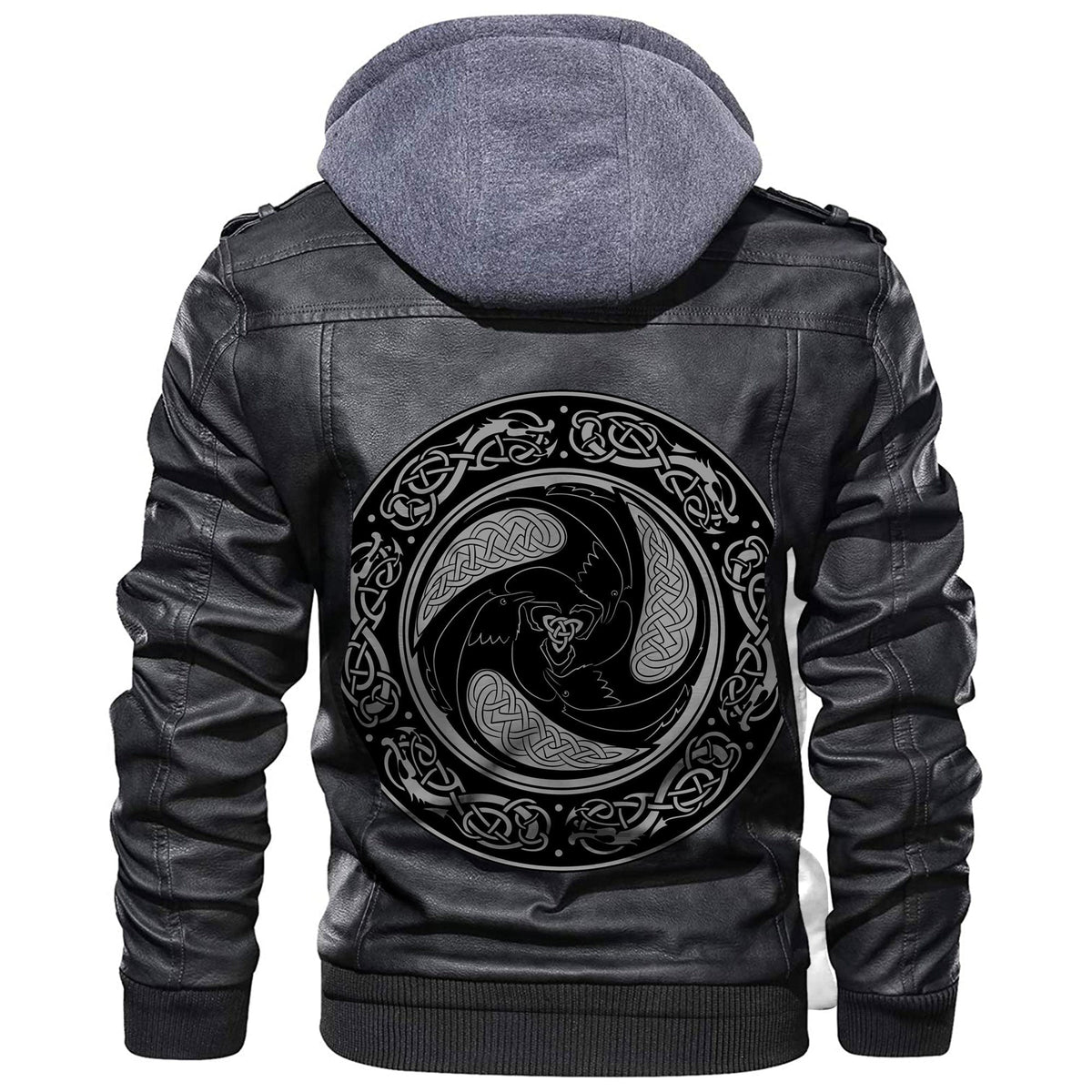 Viking Ravens of God Odin Leather Jacket RLT12 - Wonder Print Shop