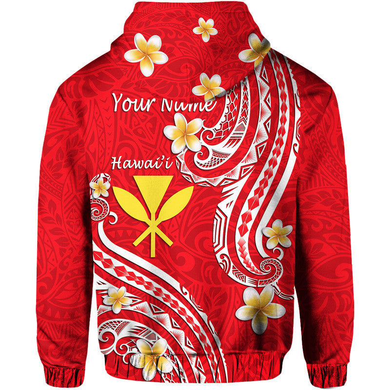 Custom Hawaii Hoodie Red Polynesian Line Style - Wonder Print Shop