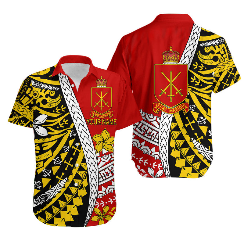 custom-personalised-tonga-terra-marique-hawaiian-shirt-red-polynesian-minimalist-style