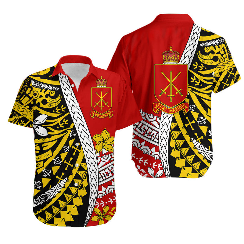 tonga-terra-marique-hawaiian-shirt-red-polynesian-minimalist-style