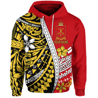 Custom Personalised Tonga Terra Marique Hoodie Red Polynesian Minimalist Style - Wonder Print Shop