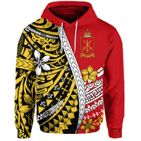 Tonga Terra Marique Hoodie Red Polynesian Minimalist Style - Wonder Print Shop