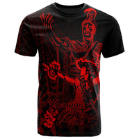 Hawaii T Shirt King Of Hawaii With Hawaiian Girls Red Version LT10 - Wonder Print Shop