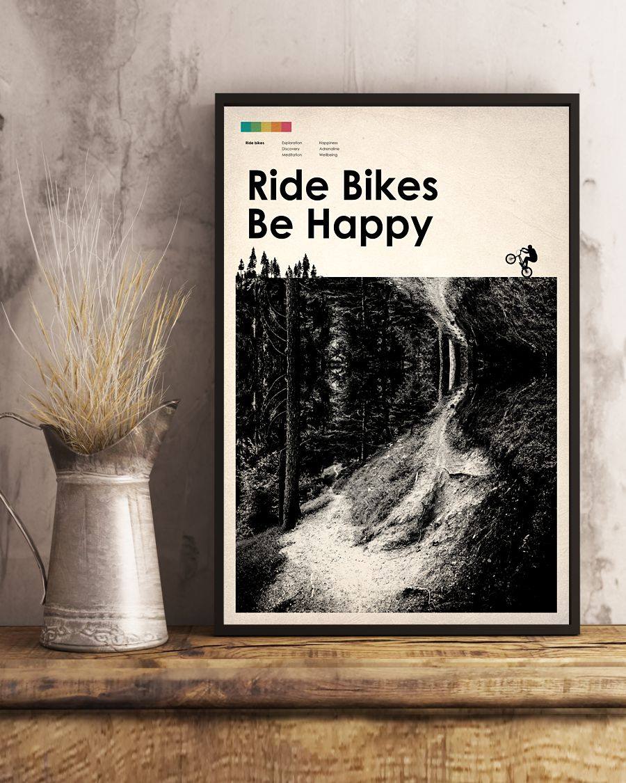 bike-ride-bikes-be-happy-vertical-poster
