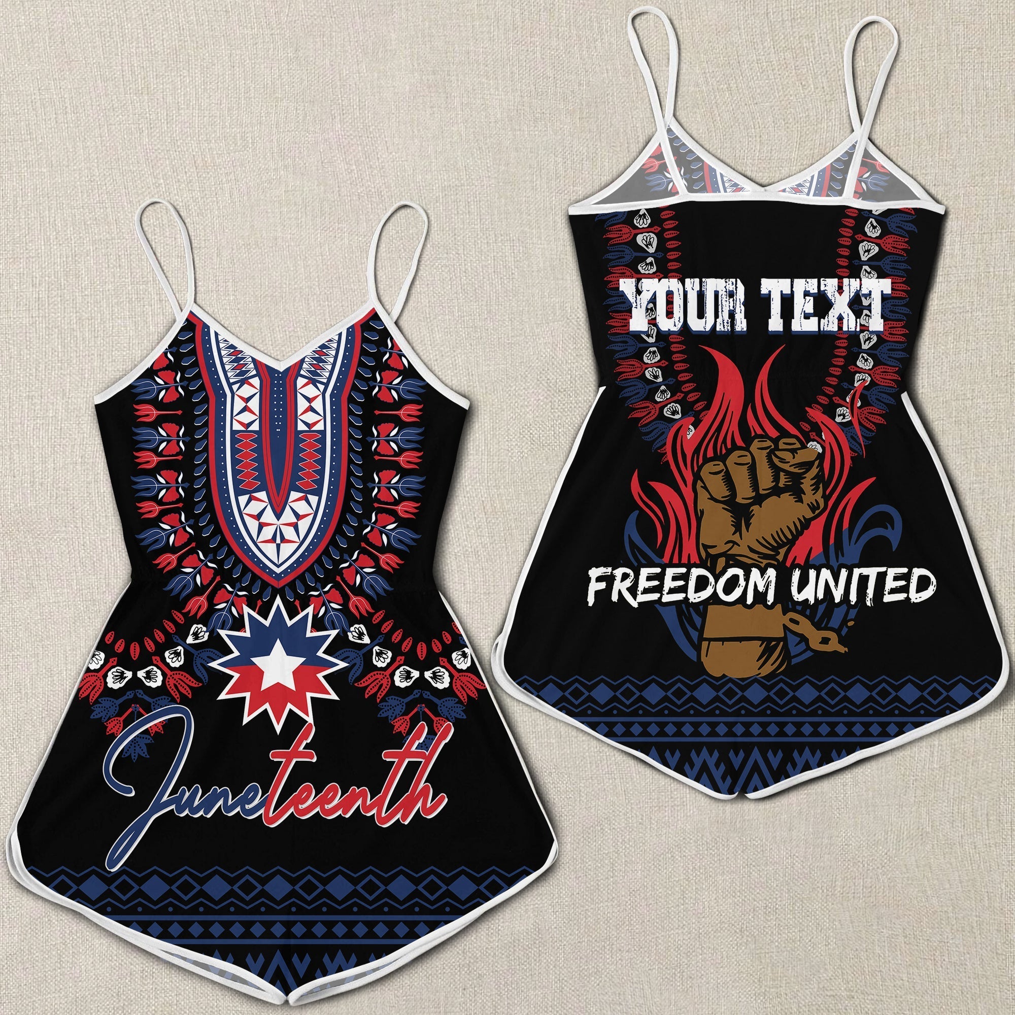 juneteenth-dashiki-personalised-rompers-freedom-united