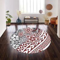 traditional-polynesian-tribal-tattoo-retro-round-carpet