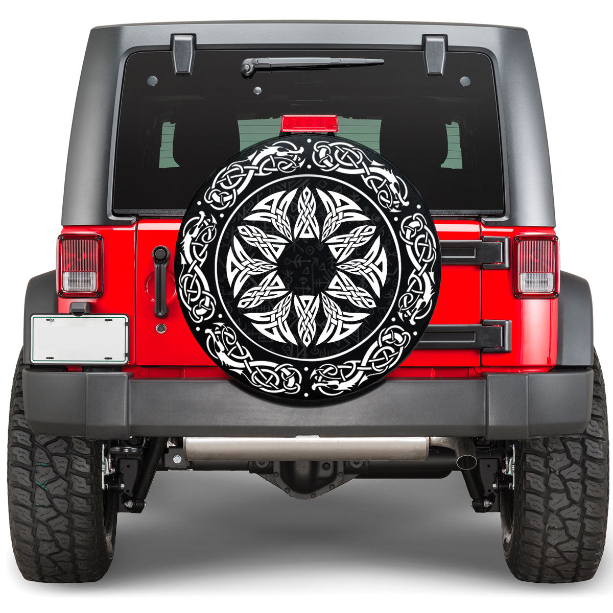Viking Round Celtic Pattern 1 Viking Spare Tire Cover RLT12 - Wonder Print Shop