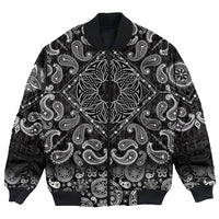Viking Bomber Jacket Round Celtic Pattern with Bandana Paisley Style RLT12 - Wonder Print Shop