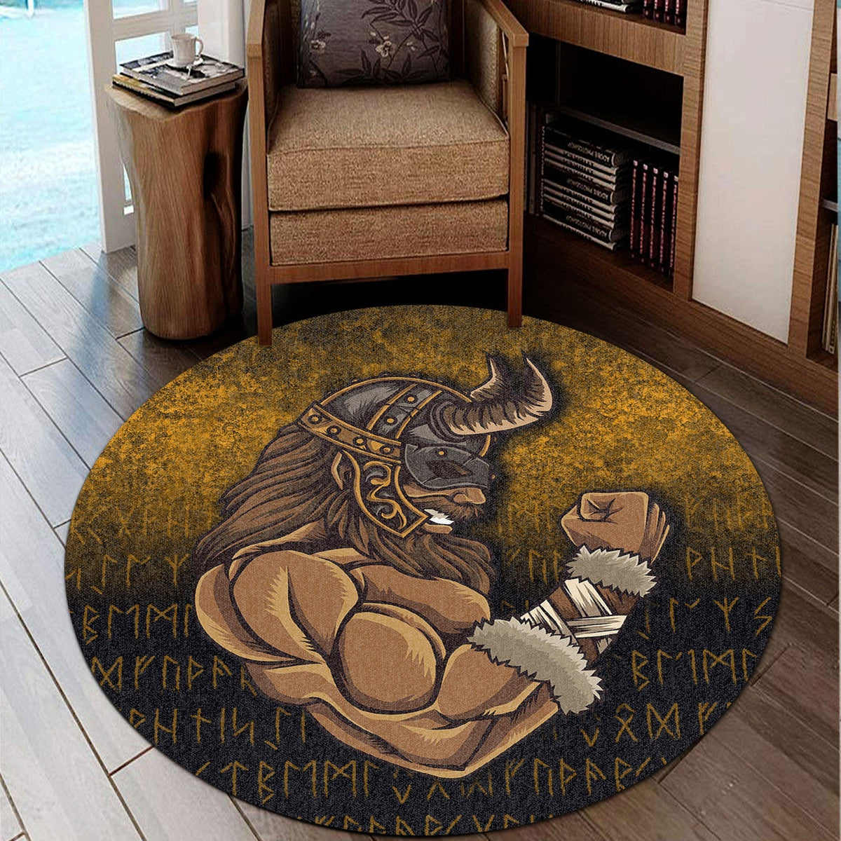 viking-round-carpet-viking-warrior-muscles-power-round-carpet