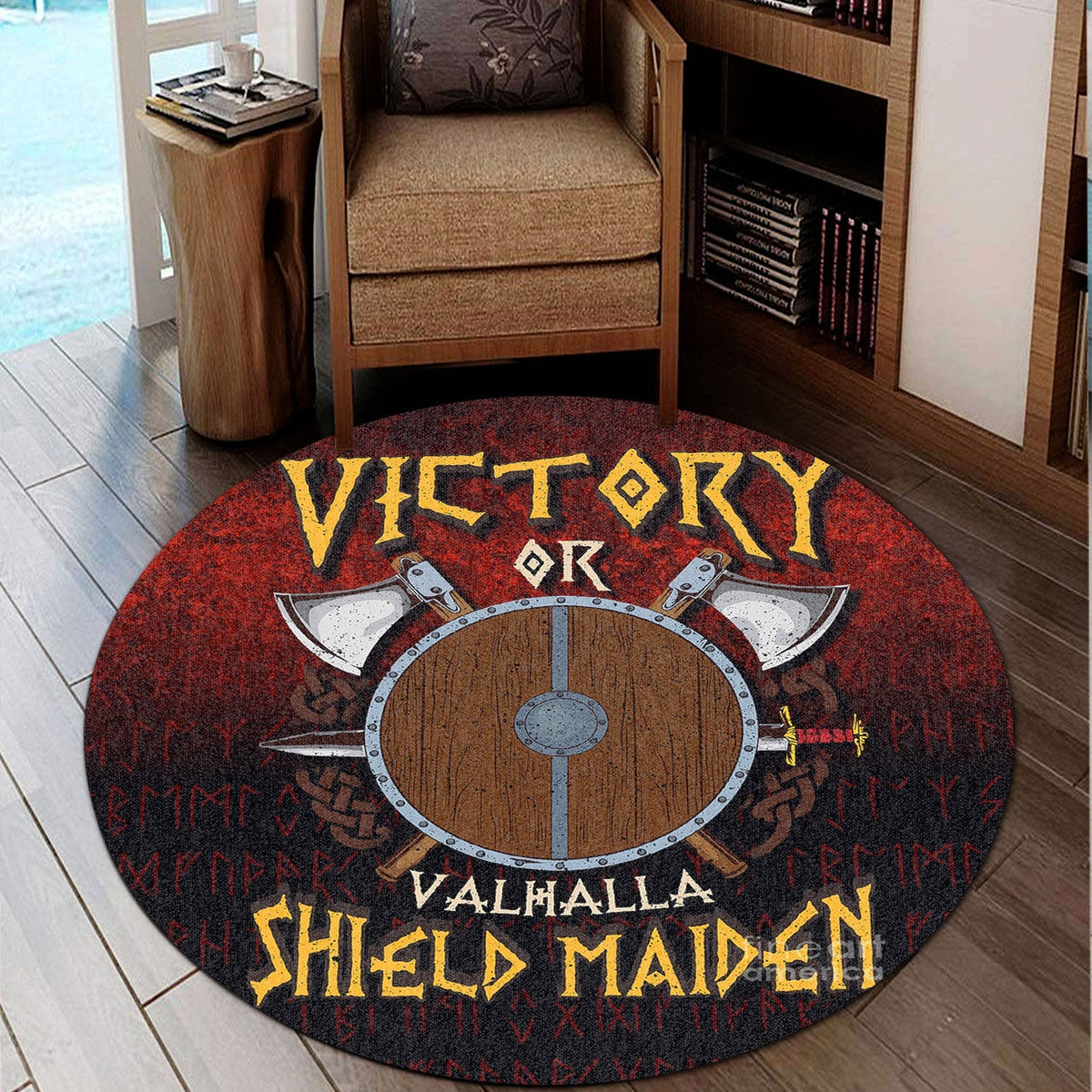 viking-round-carpet-victory-or-valhalla-shield-maiden-round-carpet