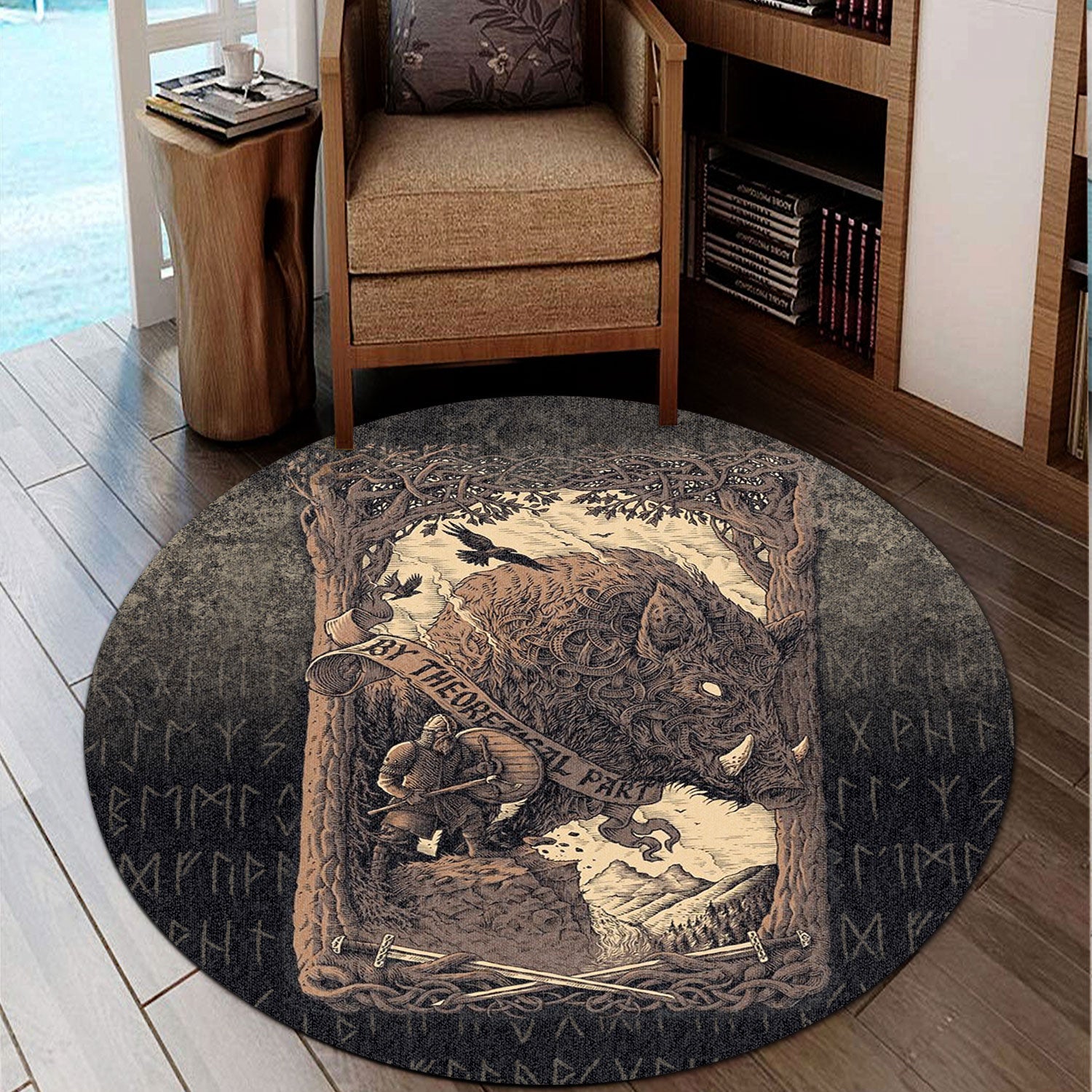 wonder-print-round-carpet-viking-wild-boar-round-carpet
