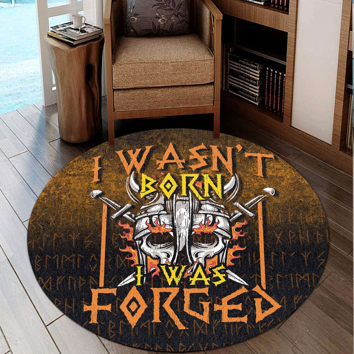 viking-round-carpet-i-wasnt-born-i-was-forged-round-carpet