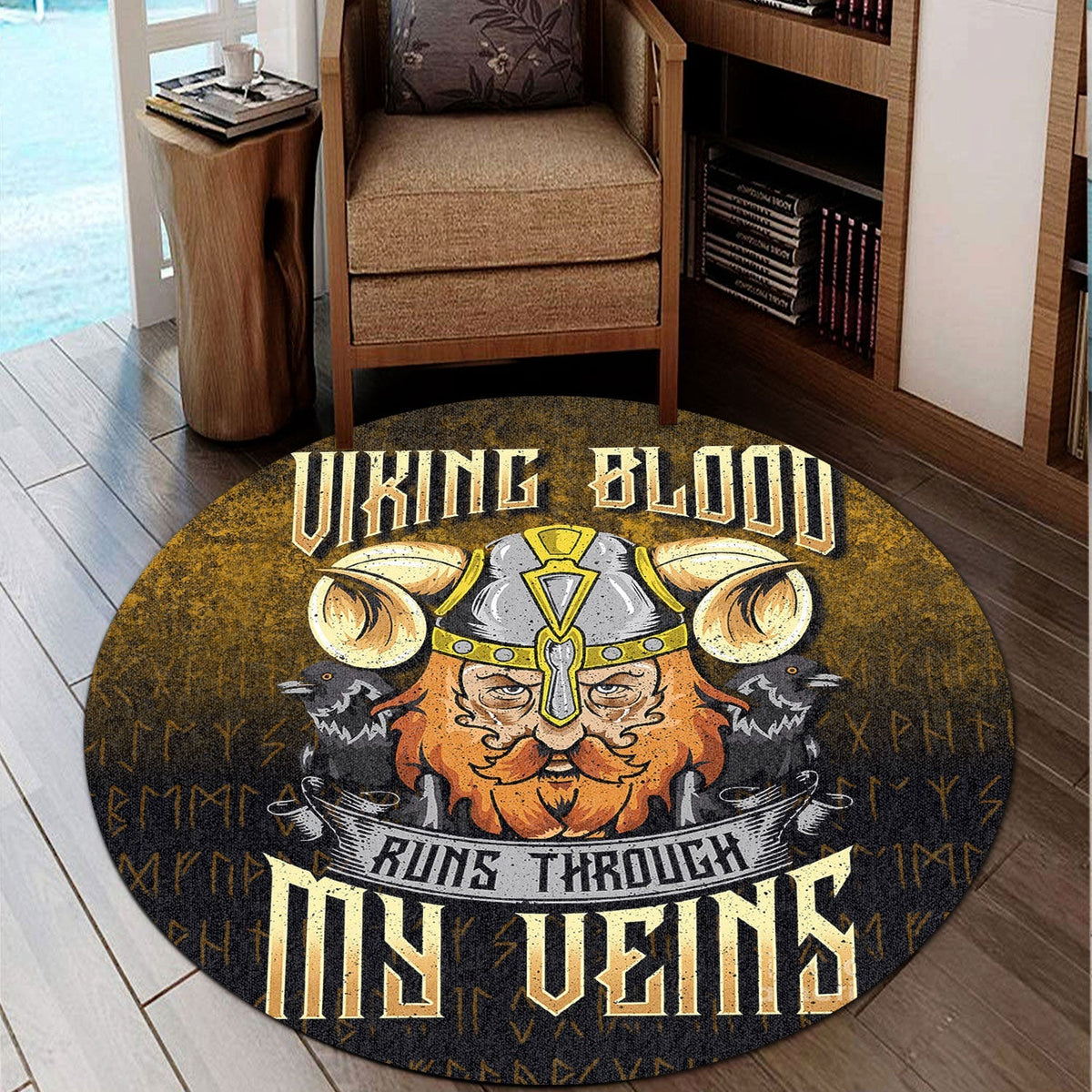 viking-round-carpet-viking-blood-runs-through-my-veins-round-carpet