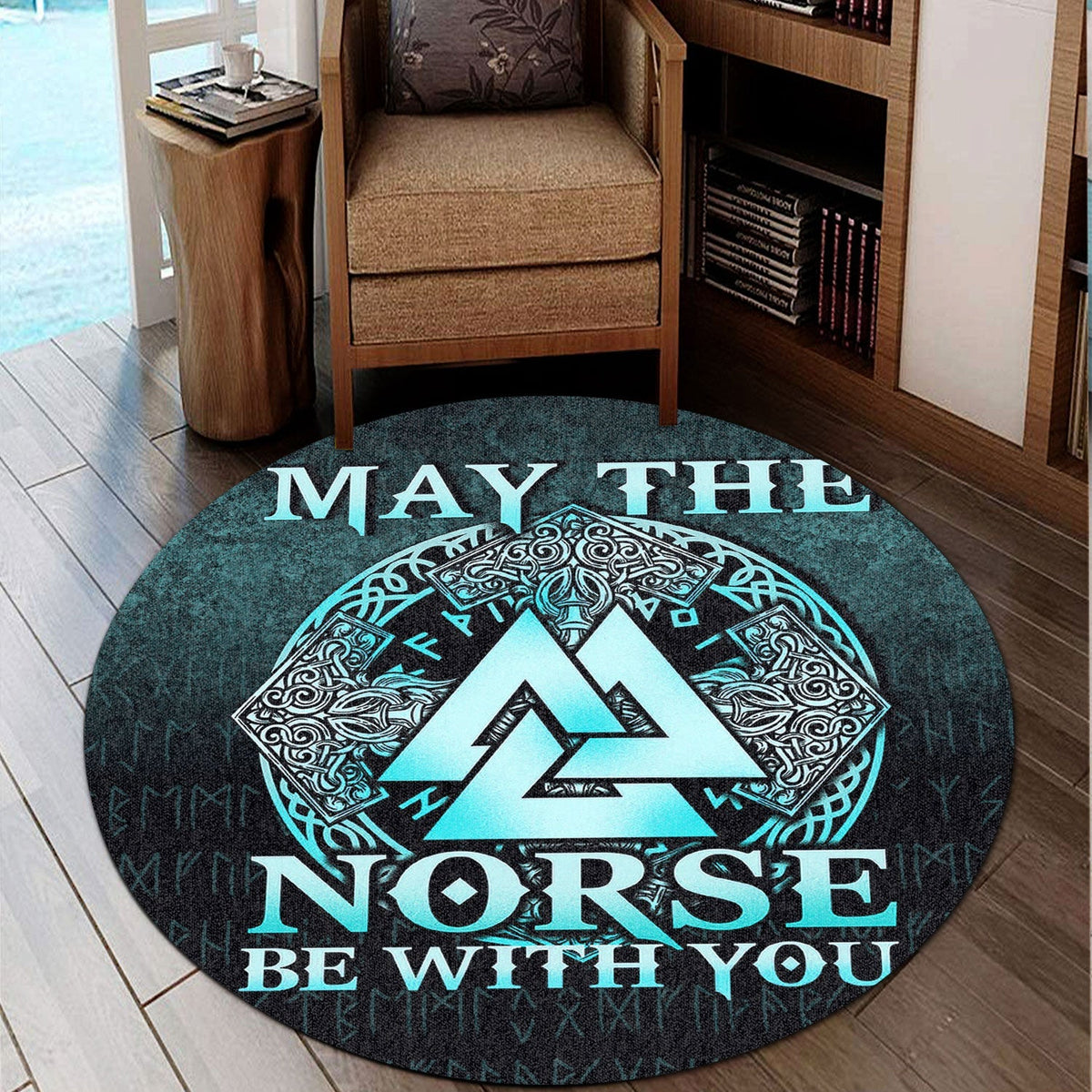 viking-round-carpet-may-the-norse-be-with-you-viking-cyan-version-round-carpet
