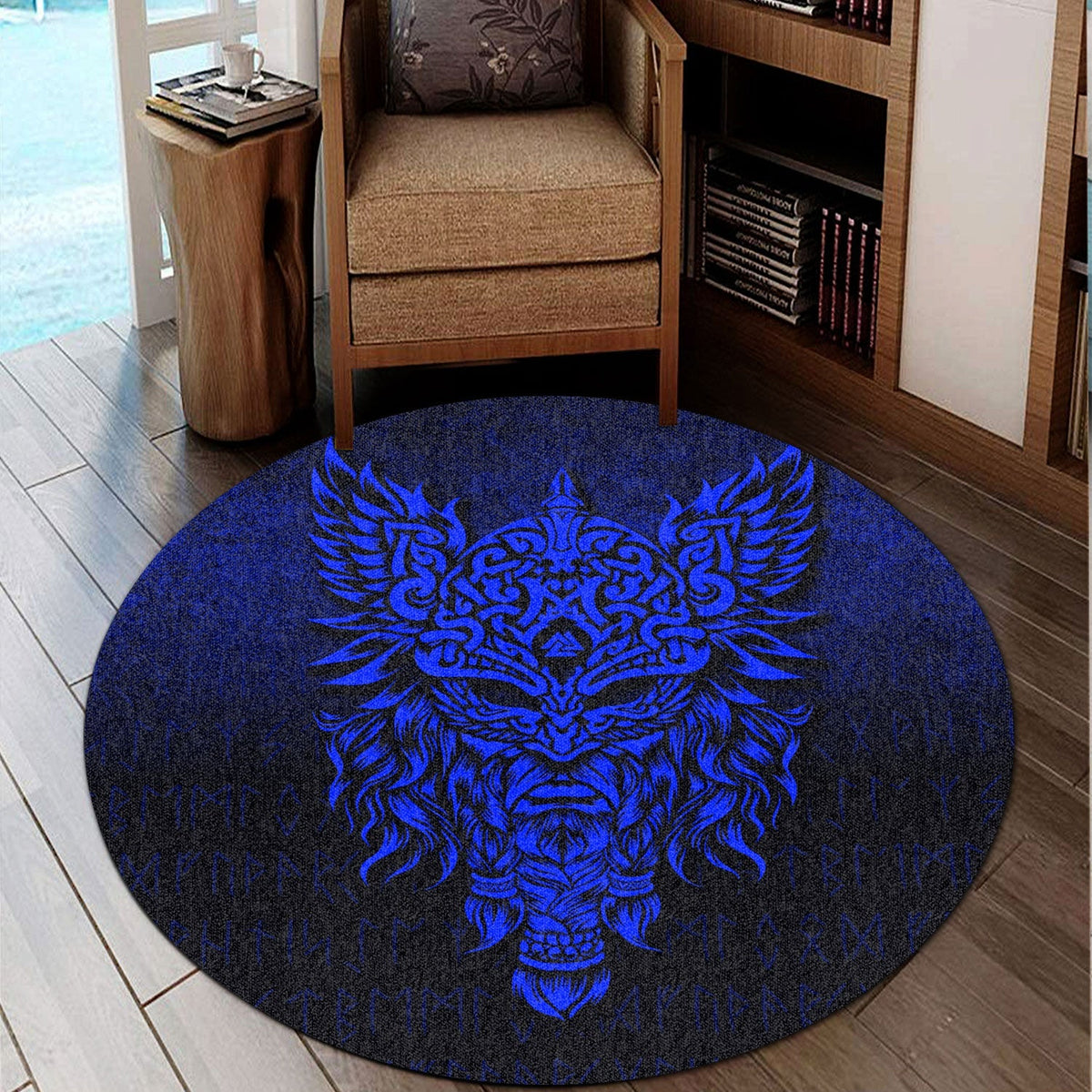 viking-round-carpet-odin-the-allfather-asgard-god-and-chief-of-aesir-blue-version-round-carpet