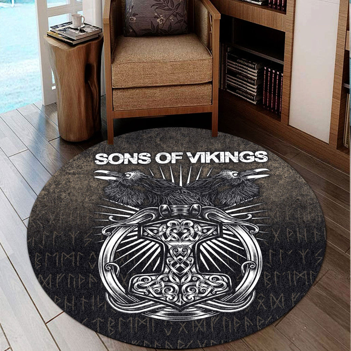 viking-round-carpet-vikings-ravens-mjolnir-round-carpet