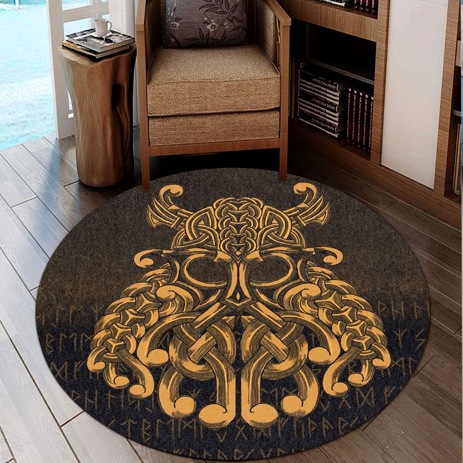 viking-round-carpet-vikings-odin-valhalla-gold-version-round-carpet