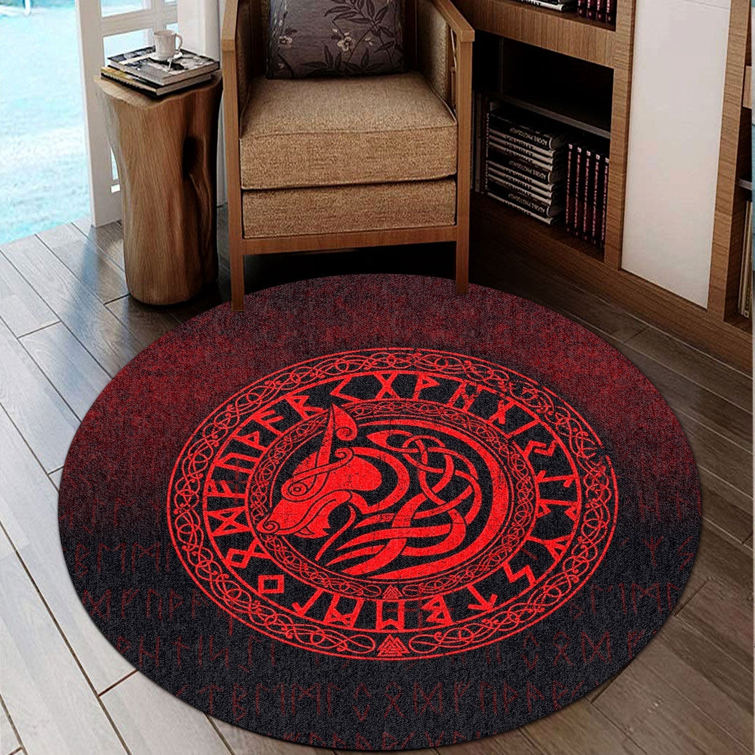 wonder-print-shop-round-carpet-viking-wolf-red-version-round-carpet