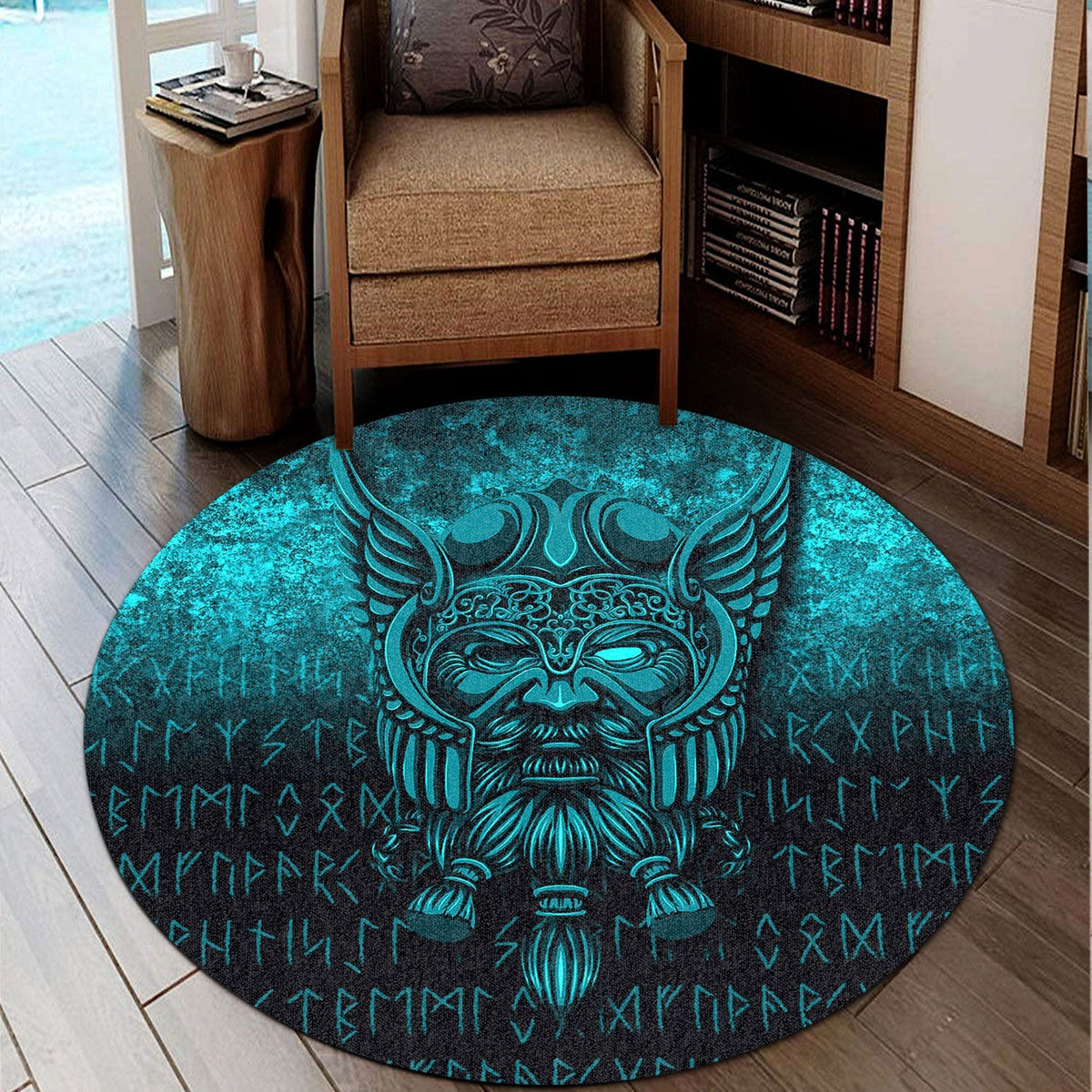 viking-round-carpet-viking-odin-allfather-in-asgard-cyan-version-round-carpet