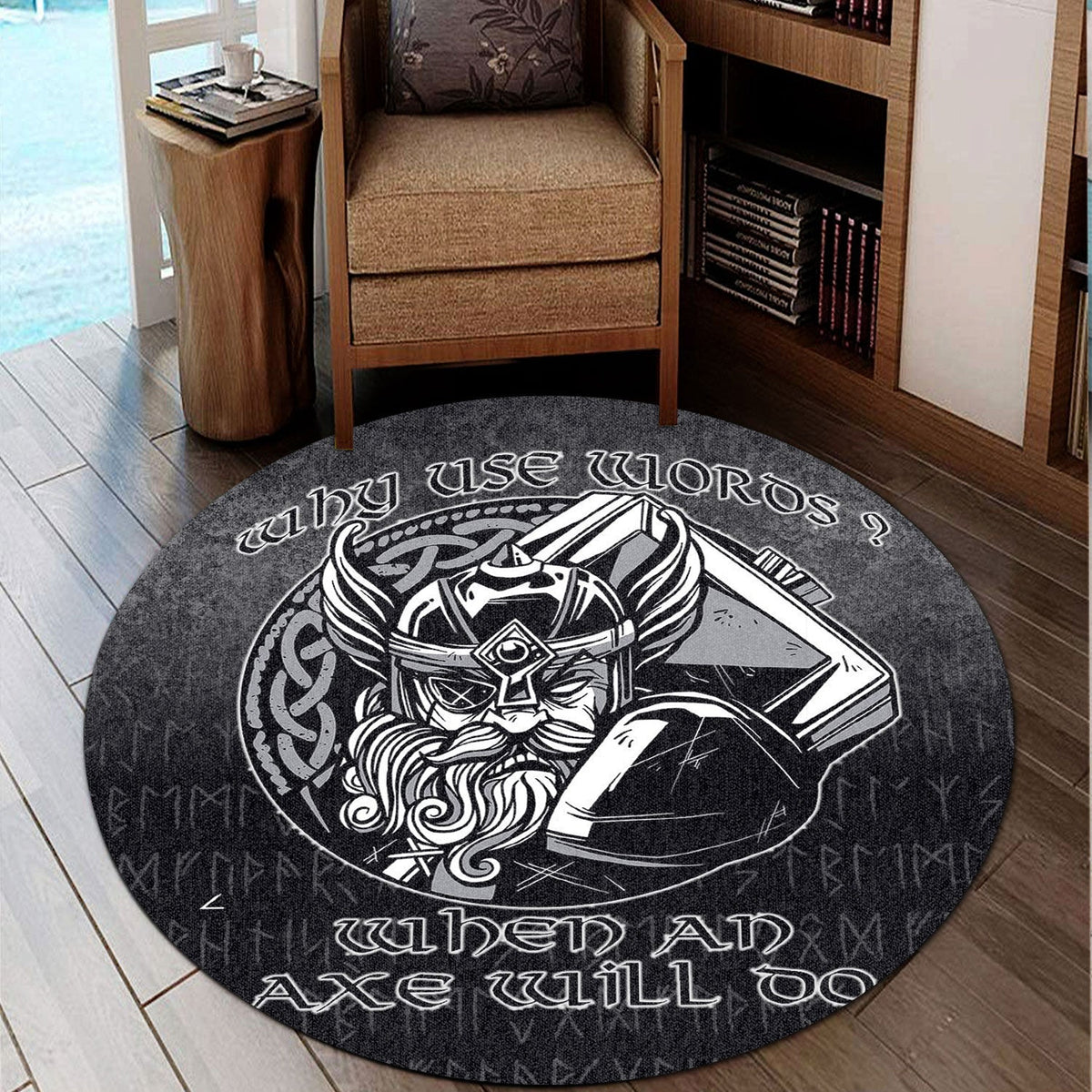 viking-round-carpet-why-use-words-when-an-axe-will-do-round-carpet