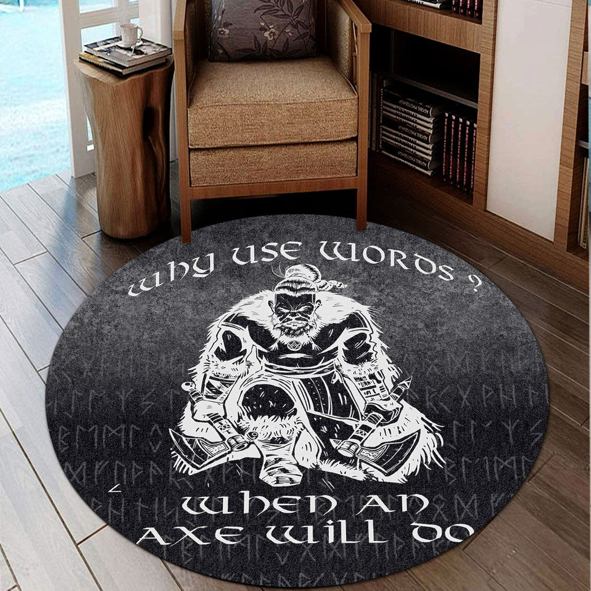 viking-round-carpet-why-use-words-when-an-axe-will-do-round-carpet