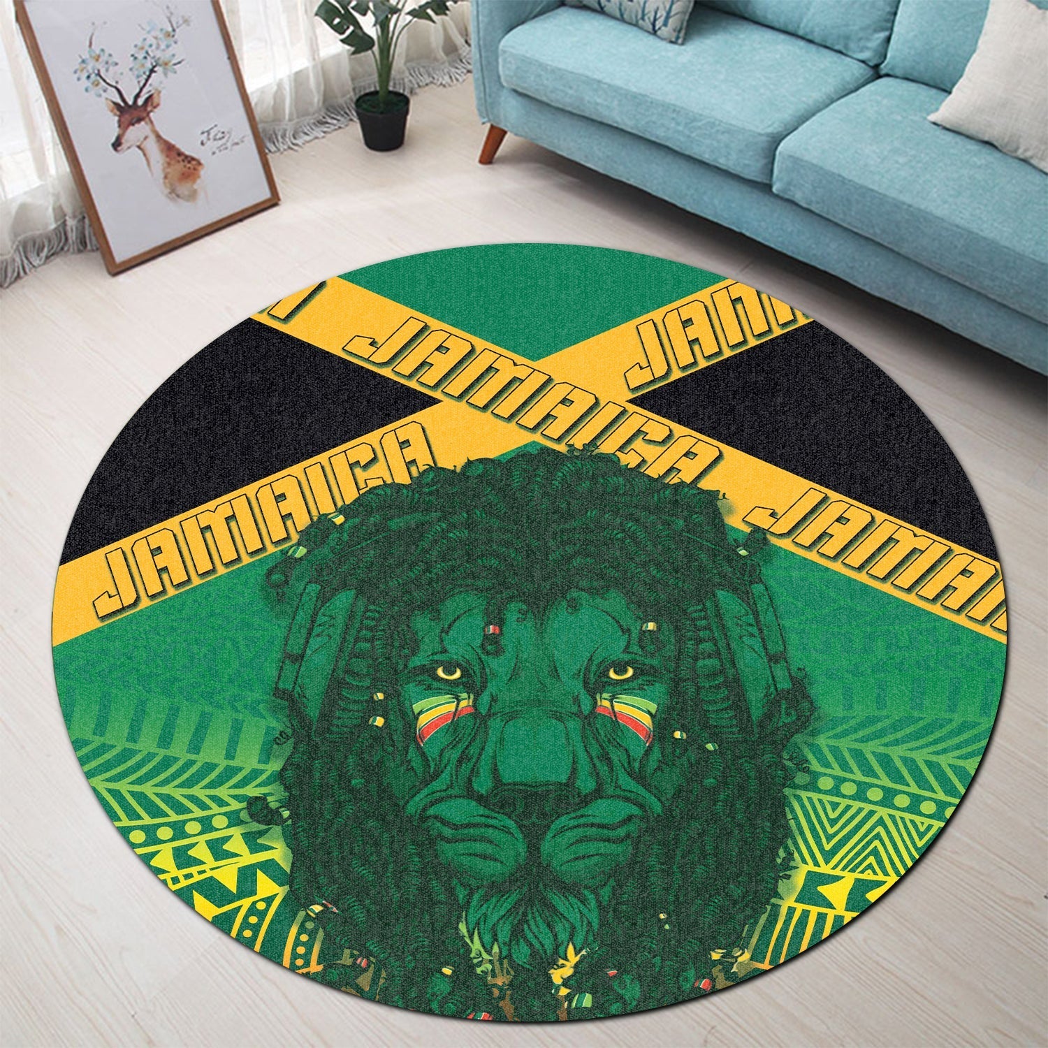 jamaica-off-shoulder-round-carpet-rastafari-lion-mix-kente
