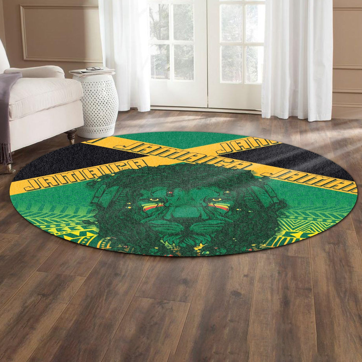 jamaica-off-shoulder-round-carpet-rastafari-lion-mix-kente
